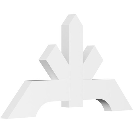 Ekena Millwork Vanguard Architectural Grade PVC Gable Bracket, 36"W x 19 1/2"H x 2"D x 4"F, 13/12 Pitch GBP036X20X0204VAN00